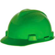 MSA V-Gard® Slotted Cap With Staz-On Suspension, Bright Lime Green - Pkg Qty 20