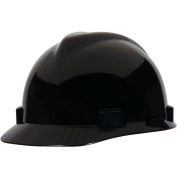 MSA V-Gard® Slotted Cap With Staz-On Suspension, Black - Pkg Qty 20