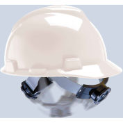 MSA V-Gard® Cap With Swing-Ratchet Suspension, White - Pkg Qty 20