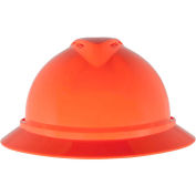 MSA V-Gard® 500 Hat Vented 4-Point Fas-Trac III, Hi-Viz Orange - Pkg Qty 20