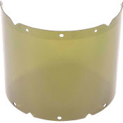 MSA V-Gard® Visor, PC, Shade 3 IR, Molded, 8"W x 17"L x .098"H, Use With Chin Protectors - Pkg Qty 5