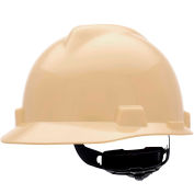 MSA V-Gard® Slotted Cap With Fas-Trac III Suspension, Light Buff - Pkg Qty 20