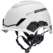 MSA V-Gard® H1 Safety Helmet, Trivent Fas-Trac® III Pivot, ANSI, EN12492, White