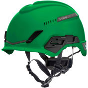 MSA V-Gard® H1 Safety Helmet, Trivent Fas-Trac® III Pivot, ANSI, EN12492, Green