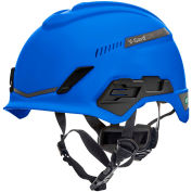 MSA V-Gard® H1 Safety Helmet, Trivent Fas-Trac® III Pivot, ANSI, EN12492, Blue