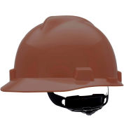 MSA V-Gard® Slotted Cap With Fas-Trac III Suspension, Brown - Pkg Qty 20