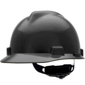 MSA V-Gard® Slotted Cap With Fas-Trac III Suspension, Black - Pkg Qty 20