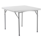 36" x 36" Plastic Folding Table, 29"H, White