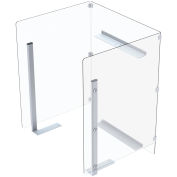 Global Industrial Clear Plastic Protective Shield For Mobile Computer PC Cart 695436