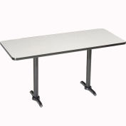 Bar Height Breakroom Table, Gray, 72"L x 36"W x 42"H