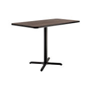 Counter Height Restaurant Table, Charcoal, 48"L x 30"W x 36"H
