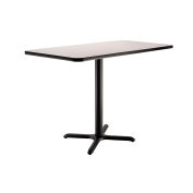 Counter Height Restaurant Table, Gray, 48"L x 30"W x 36"H