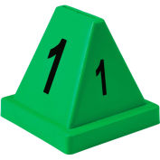 Numbered Cones, 1-20, 4-1/2"L x 4-1/2"W x 4-3/8"H, Green