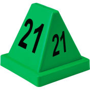Numbered Cones, 21-40, 4-1/2"L x 4-1/2"W x 4-3/8"H, Green