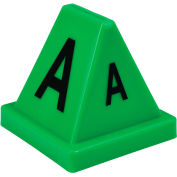 Lettered Cones, A-Z, 4-1/2"L x 4-1/2"W x 4-3/8"H, Green