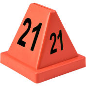 Numbered Cones, 21-40, 4-1/2"L x 4-1/2"W x 4-3/8"H, Red