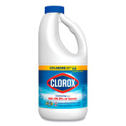 Clorox Regular Bleach with CloroMax Technology, 43 oz. Bottle, 6/Case