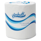 Windsoft Bath Tissue, Septic Safe, 2-Ply, White, 4.5" x 3", 500 Sheets/Roll, 48 Rolls/Case