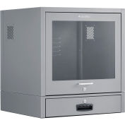 Global Industrial Countertop CRT Computer Cabinet, Dark Gray