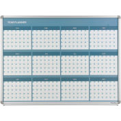 Global Industrial Magnetic Dry Erase Twelve Month Calendar Board, Steel Surface, 48"W x 36"H