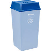 Global Industrial Bottles & Cans Recycling Lid For 35 & 55 Gallon Cans, Blue