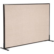 Global Industrial Freestanding Office Partition Panel, 60-1/4"W x 42"H, Tan