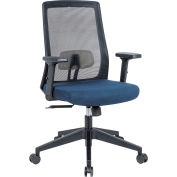 Mesh Task Chair with Seat Slider, Fabric, Ocean Blue