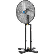 30" Foldable Mobile Pedestal Fan, 9,950 CFM, 1/4 HP, 120V