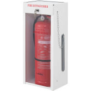 Global Industrial Fire Extinguisher Cabinet, Surface Mount, Lockable, Fits 2-1/2-5 Lbs.