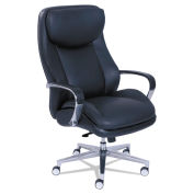 Commercial 2000 Big And Tall Executive Chair, 400 Lbs. Cap., Blk Seat/Blk Back, Silver Base