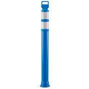 Global Industrial Portable Delineator Post w/ 3" Reflective Bands, 45"H, Blue
