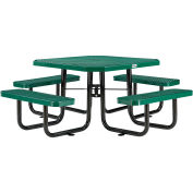 Global Industrial 46" Octagonal Picnic Table, Expanded Metal, Green