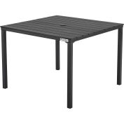 Global Industrial 40" x 40" Square Resin Outdoor Dining Table, Black