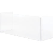 Tri-Fold Acrylic Desk Shield, 58"W x 20"D x 24"H, Clear