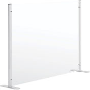 Global Industrial Acrylic Cashier Shield, 48"L x 36"H, Clear