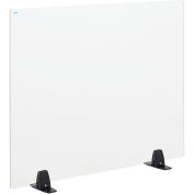 Interion Freestanding Clear Desk Divider, 30"W x 24"H