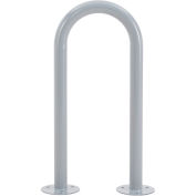 Global Industrial Deluxe U-Rack Bike Rack, 2-Bike Capacity, Flange Mount, Gray