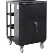 Global Industrial Steel Receiving Cart w/ 4 Shelves, 28"L x 31"W x 44"H, Black