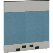 Modular Partition Base Panel with Baseline Raceway Power, 36"W x 38"H, Blue