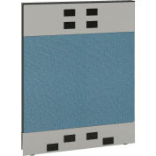 Modular Partition Base Panel with Desktop & Baseline Raceway Power, 30"W x 38"H, Blue