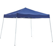 Global Industrial Portable Pop-Up Canopy, Slant-Leg, 10'L x 10'W x 8'11"H, Blue