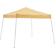 Global Industrial Portable Pop-Up Canopy, Slant-Leg, 10'L x 10'W x 8'11"H, Tan