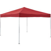 Global Industrial Portable Pop-Up Canopy, Straight-Leg, 10'L x 10'W x 10'1"H, Red