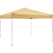 Global Industrial Portable Pop-Up Canopy, Straight-Leg, 10'L x 10'W x 10'1"H, Tan