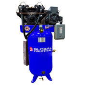 Global Industrial Silent Two Stage Piston Air Compressor, 10 HP, 80 Gal., 1 Phase, 230V