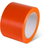 Global Industrial Safety Tape, 4"W x 108'L, 5 Mil, Orange, 1 Roll