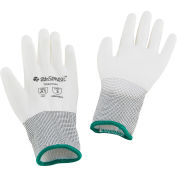 Global Industrial Flat Polyurethane Coated Gloves, Medium, White - Pkg Qty 12