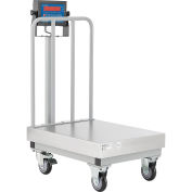 Global Industrial NTEP Mobile Bench Scale with Backrail and LED Display, 500 lb x 0.1 lb