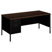 HON Metro Classic Series Left Pedestal Desk, 66"W x 30"D x 29-1/2"H, Mocha