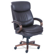La-Z-Boy Woodbury Series Big & Tall Executive Chair, 400 lb. Capacity, Leather, Brown